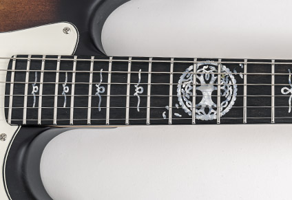 EBONY FINGERBOARD WITH CUSTOM INLAYS