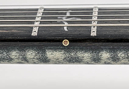 BRASS SIDE DOTS WITH WOODEN INLAYS