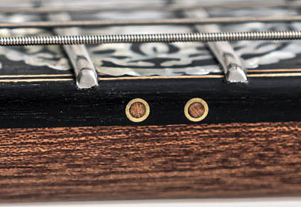 BRASS SIDE DOTS with WOODEN INLAYS
