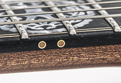 BRASS SIDE DOTS with WOODEN INLAYS